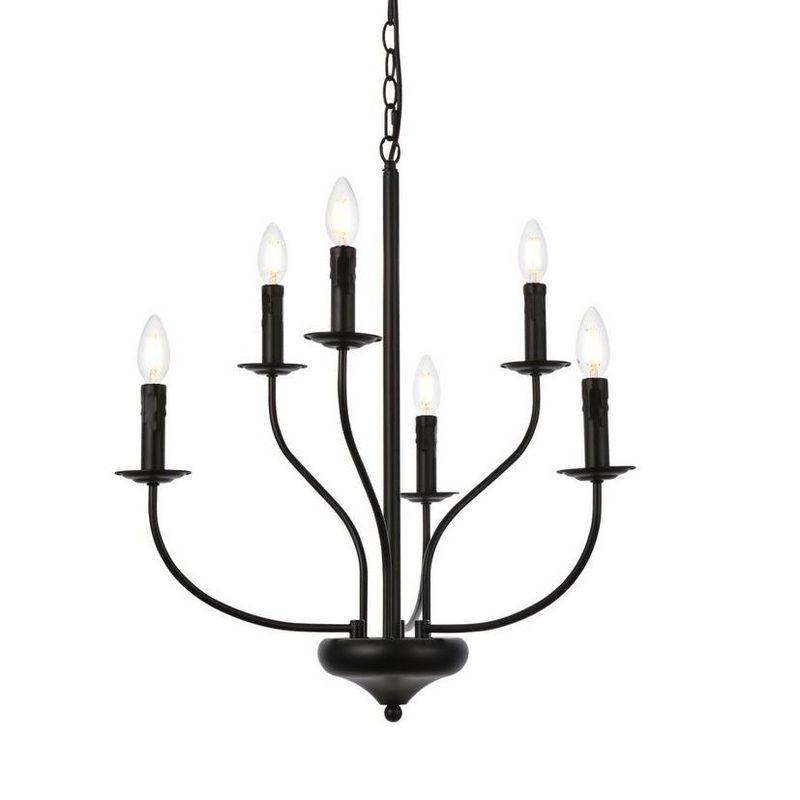 Elegant Lighting Westley 6 lights pendant in black