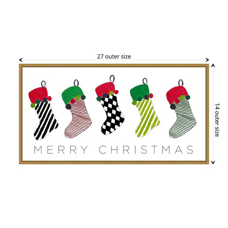 Amanti Art Christmas Stockings by Patricia Pinto Canvas Wall Art Print Framed 27-in. x 14-in.