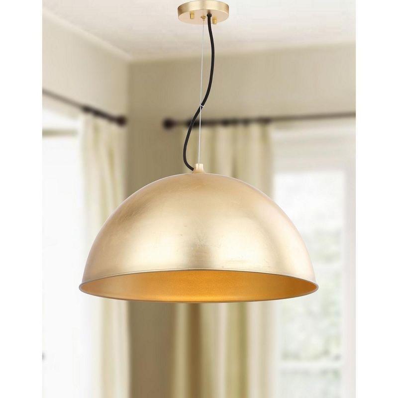 Archer Dome 21 Inch Dia Adjustable Pendant - Gold Leaf - Safavieh.