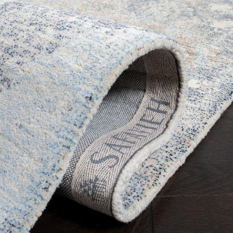 Restoration Vintage RVT111 Hand Tufted Indoor Area Rug - 5'x8' - Blue/Ivory - Safavieh