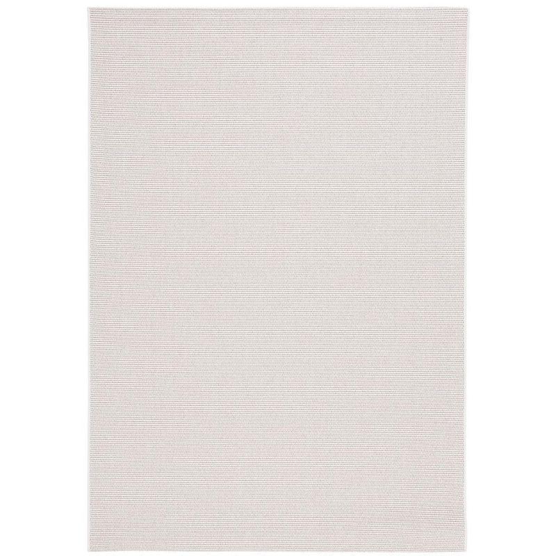 Ivory Beige Synthetic Flat Woven Reversible 4' x 6' Rug