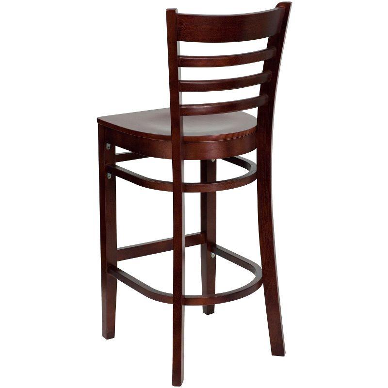 Flash Furniture Ladder Back Wooden Restaurant Barstool