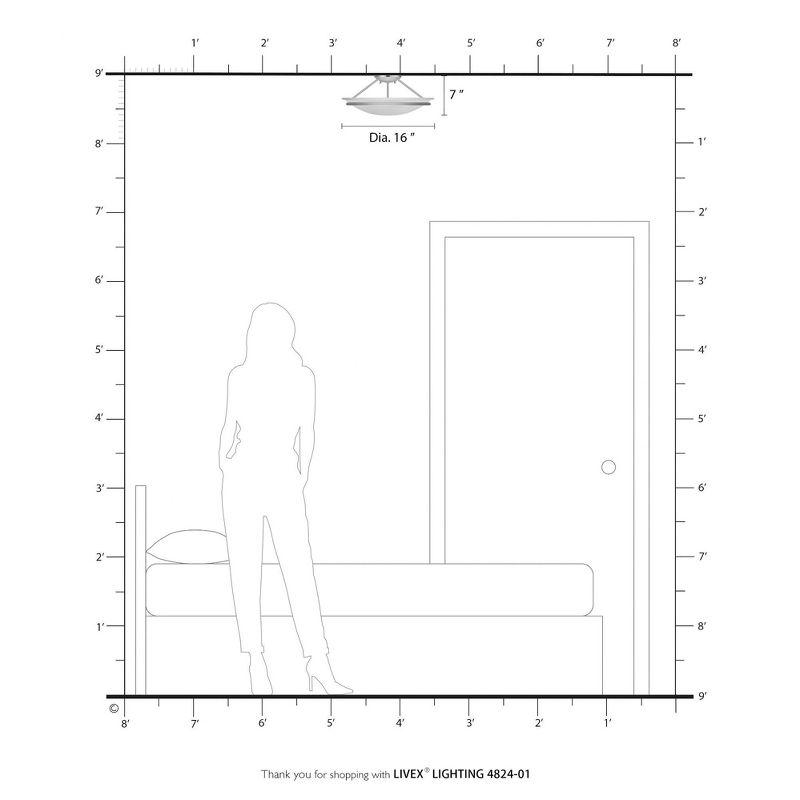 Livex Lighting Newburgh 3 - Light Semi-Flush Mount in  Antique Brass
