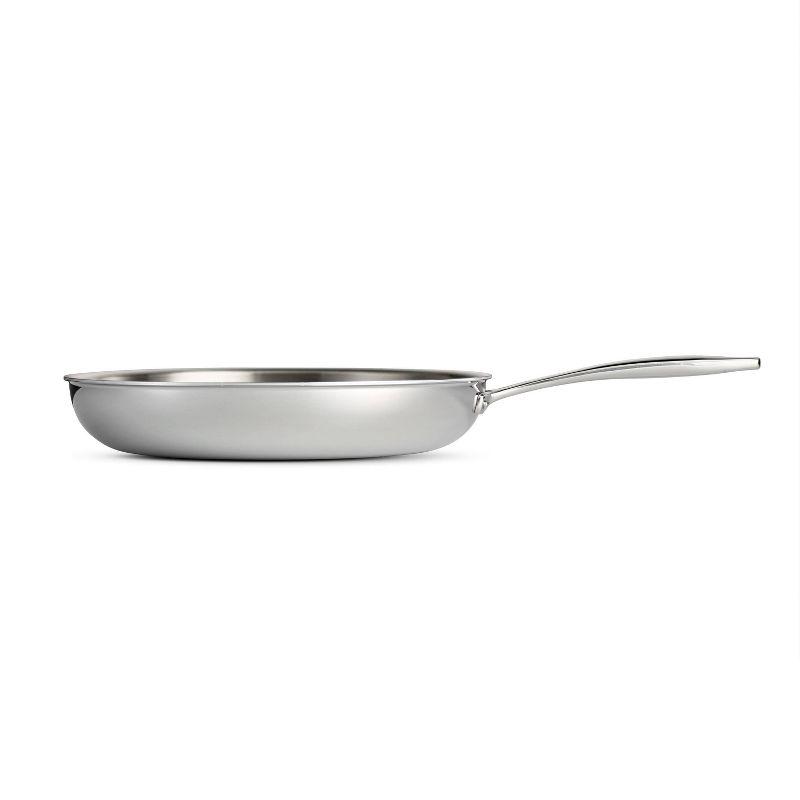 12" Stainless Steel and Aluminum Tri-Ply Clad Fry Pan