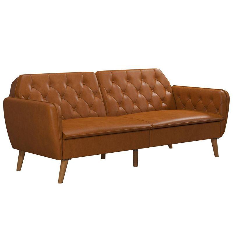 Tallulah Faux Leather Memory Foam Futon