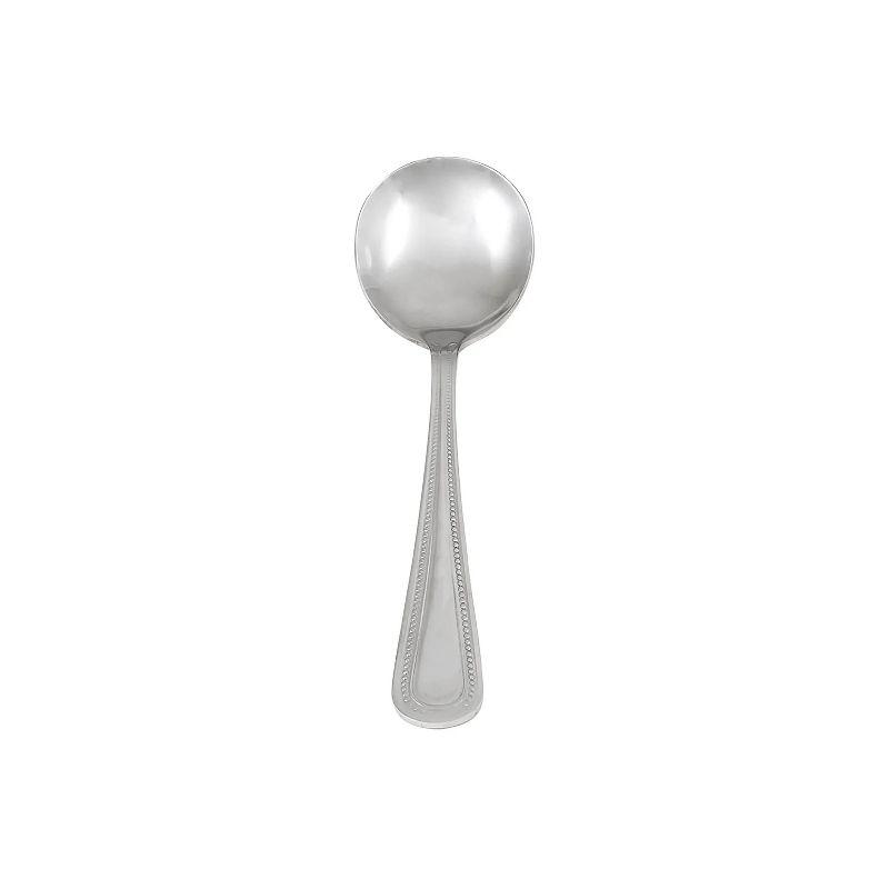 Winco Dots Stainless-Steel Bouillon Spoon, Heavyweight, 6.75" (12 Pack) (Set of 12)