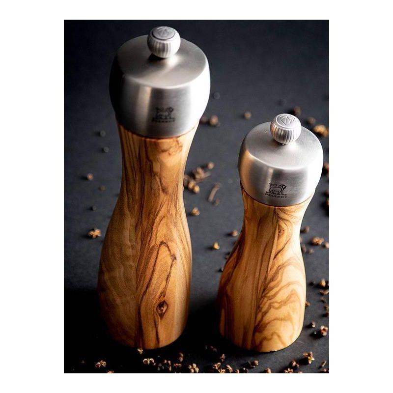 Peugeot | Fidji Pepper Mill, Wood/Stainless, Olive Wood, 20 cm - 8 in