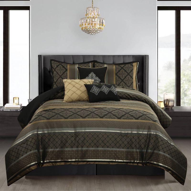 Tefia Karr Microfiber 7 Piece Comforter Set