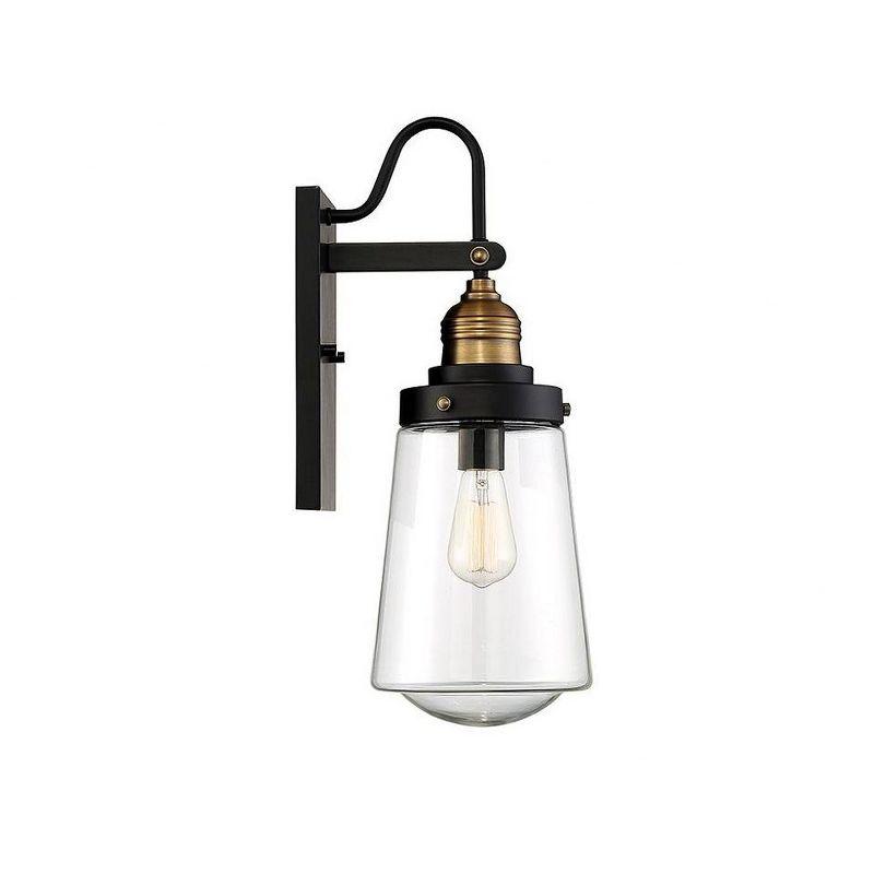 Savoy House Exterior Collections 1 - Light Pendant in  Vintage Black/Warm Brass