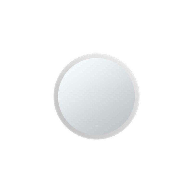 30X30 Round Aluminum Mirror with Framed LED with Features