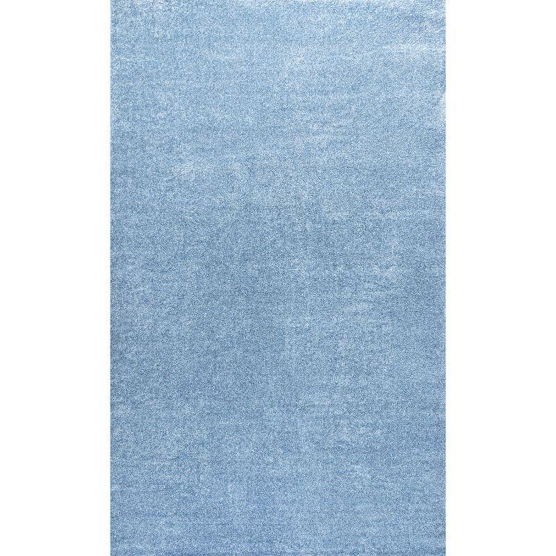 8'x10' Haze Solid Low-Pile Area Rug, Classic Blue - JONATHAN Y
