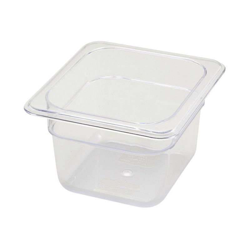 Winco Polycarbonate Food Pan, 1/6 Size, 3.5" Depth