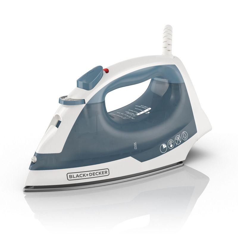BLACK+DECKER BLACK+DECKER Easy Steam Compact Iron for Clothes, Automatic Shutoff, Nonstick Plate, Light Weight, 1200 Watts