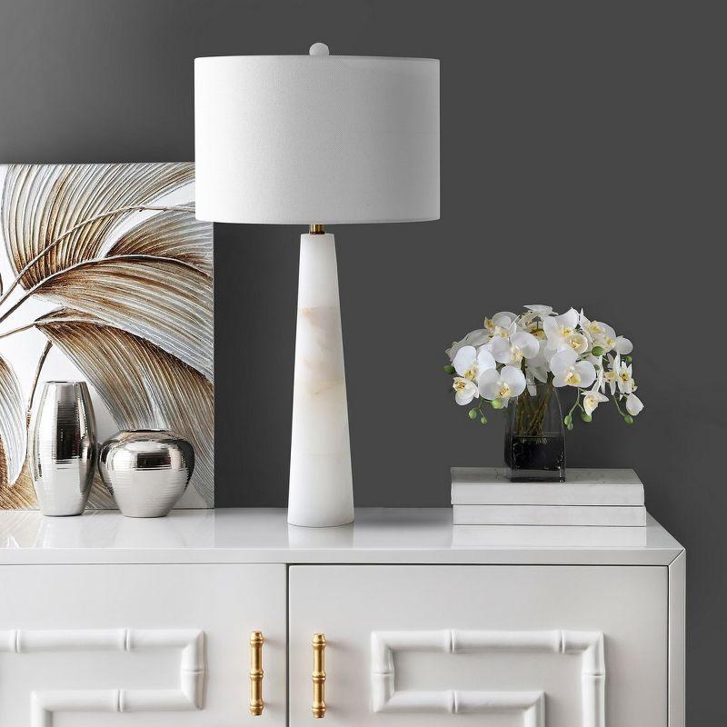 Delilah Alabaster Table Lamp - White - Safavieh.