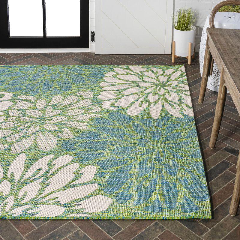 Grayson Floral Charm 9' x 12' Gray Reversible Outdoor Rug