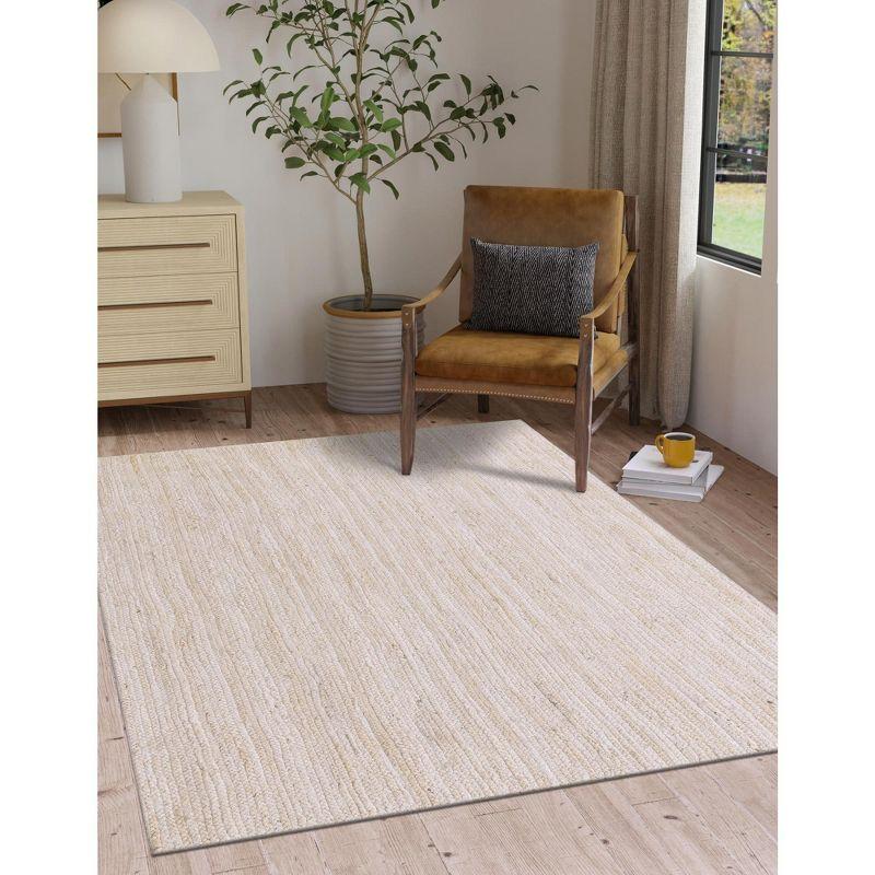 Unique Loom Braided Jute Dhaka Solid Indoor Braided Area Rug