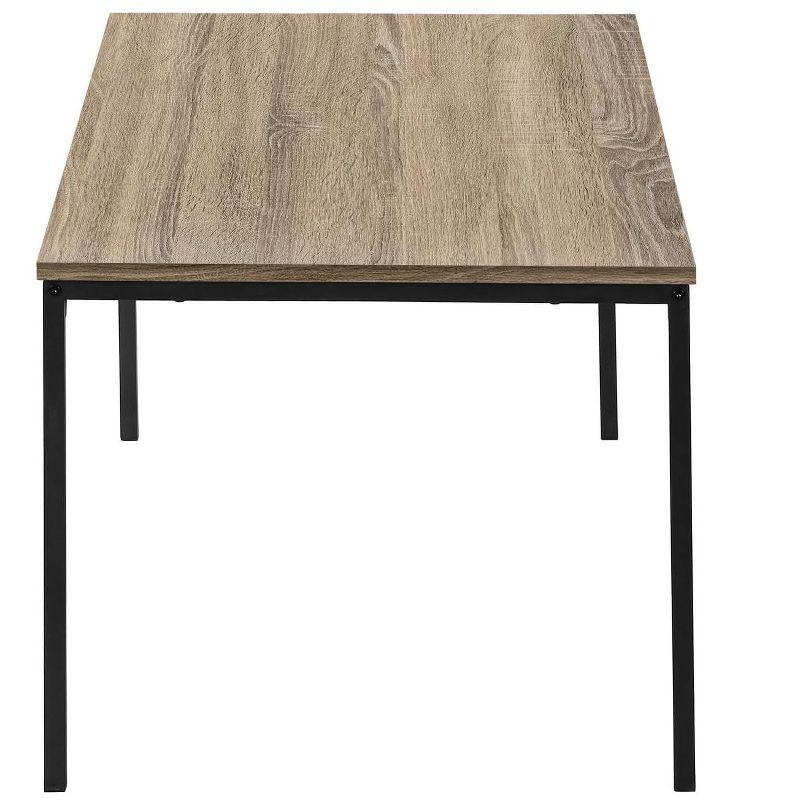 Monarch Specialties Table Set 3pcs Set Coffee End Black Metal Dark Taupe Laminate Contemporary Modern