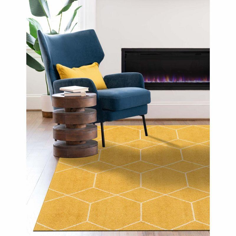 Unique Loom Trellis Frieze Geometric Trellis Indoor Woven Area Rug