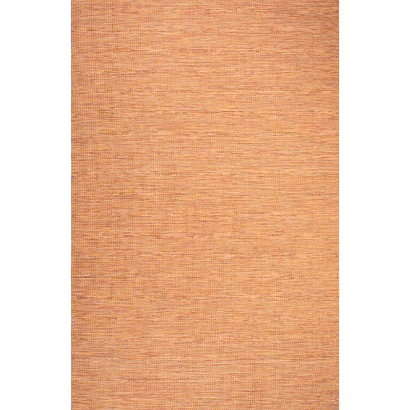 3'x5' Ethan Modern Flatweave Solid  Area Rug, Orange - JONATHAN Y