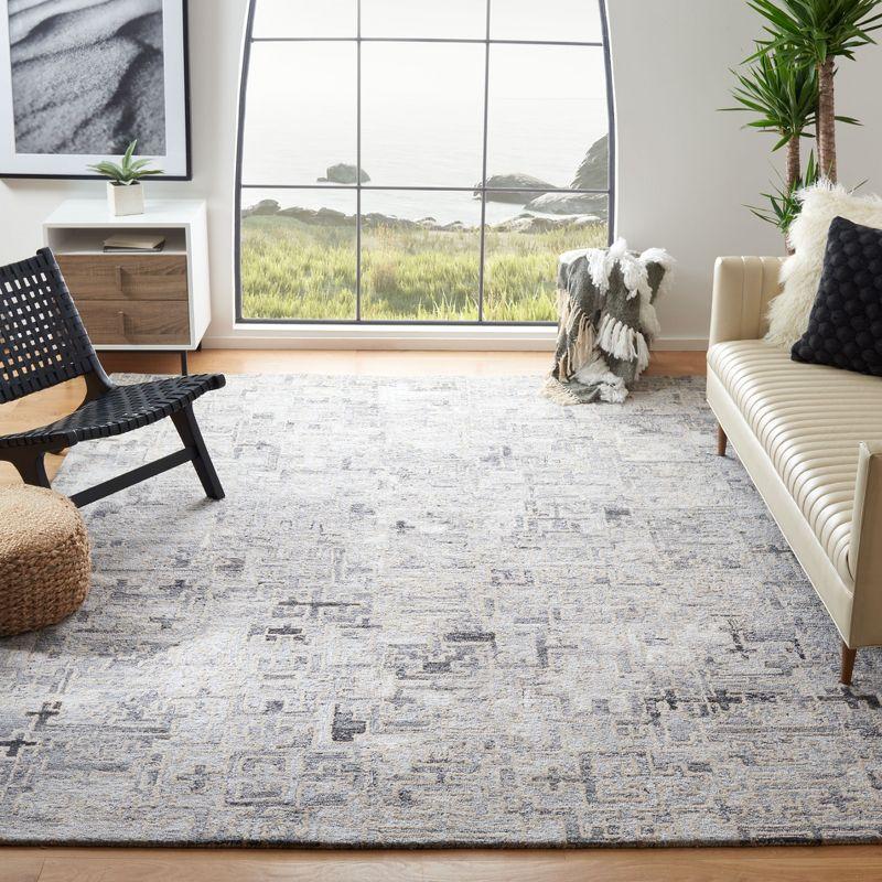 Abstract ABT142 Handmade Indoor Area Rug - Ivory/Black - 8'x10' - Safavieh
