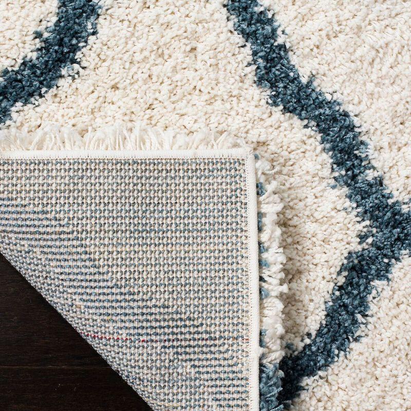 Hudson Shag SGH283 Power Loomed Indoor Accent Rug - Ivory/Steel Blue - 3'x5' - Safavieh.