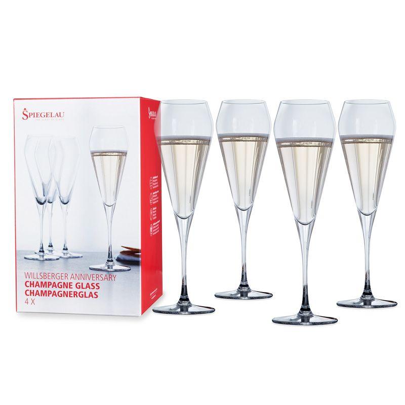 Spiegelau Willsberger 9-Oz. Champagne Glasses, Set of 4