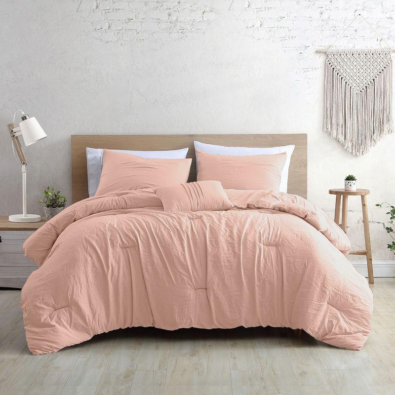 Modern Threads - Beck Comforter Set - Down Alternative Brushed Microfiber - Elegant All Season Bedspread Set - includes Comforter, Shams, & Decorative Pillow