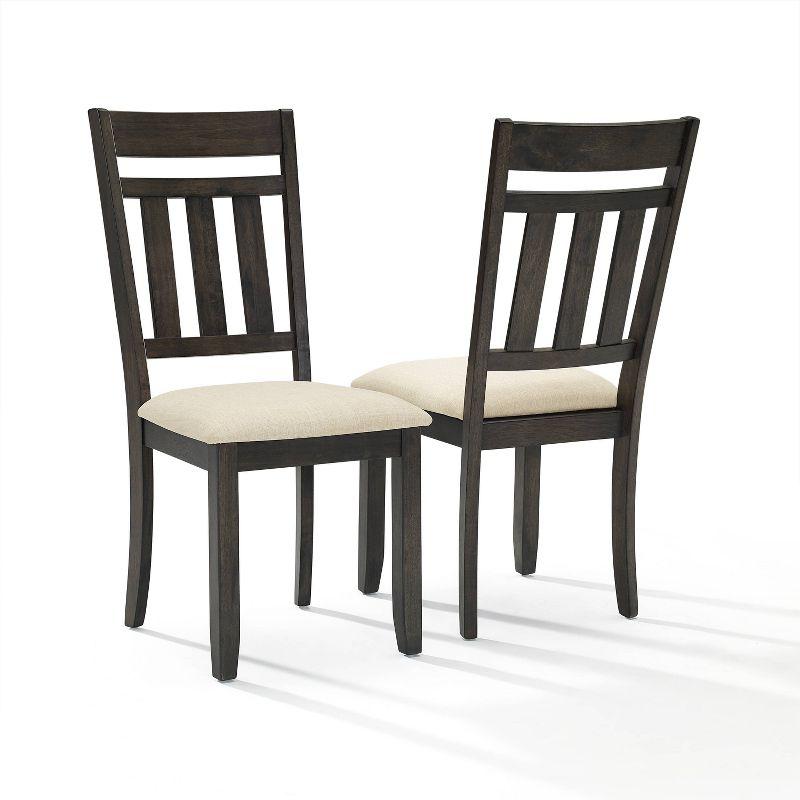 Crosley Hayden 6pc Extendable Dining Set with Bench and 4 Slat Back Chairs Slate: Farmhouse Style, Rubberwood & MDF