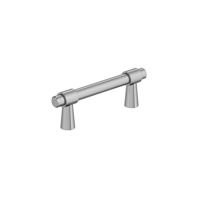 Polished Chrome Modern Cabinet Bar Pull with Mounting Hardware