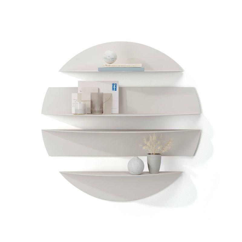 4 Piece Circle Metal Floating Shelf