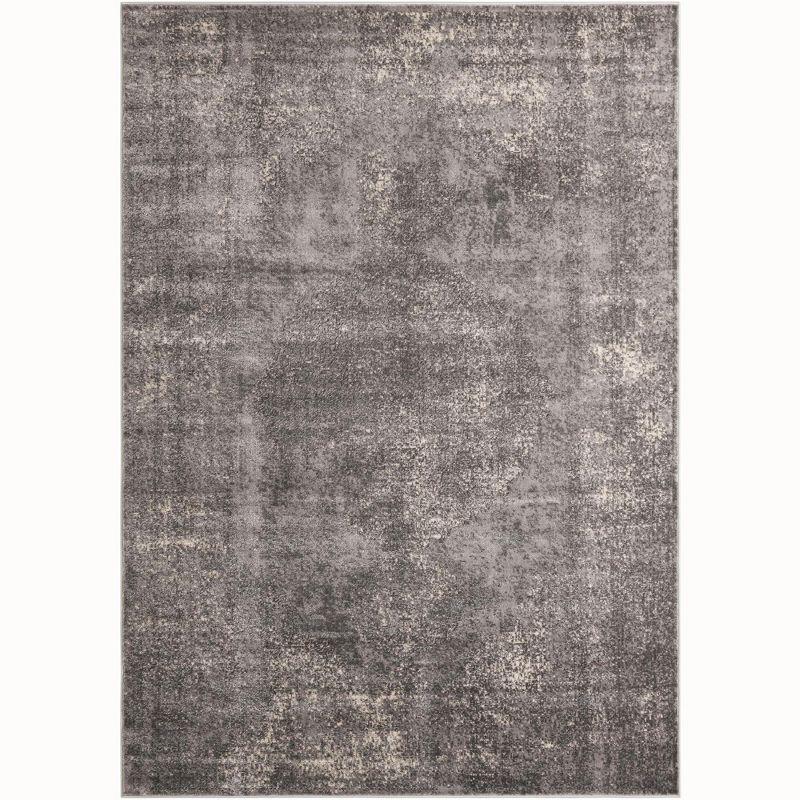 Unique Loom Portland Collection Area Rug - Woodburn (7' 1" x 10' Rectangle Gray/Ivory)
