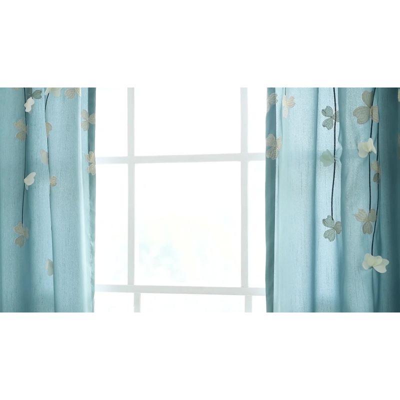 Flower Drops Light Filtering Window Curtain Panel - Lush Décor