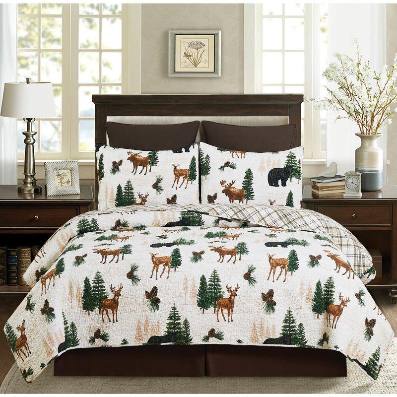 C&F Home Noland Pines Rustic Lodge Cotton Quilt Set  - Reversible and Machine Washable