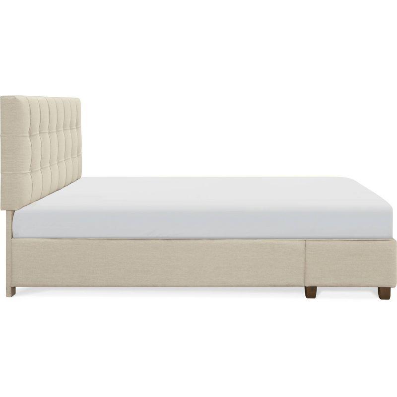 Langston Tufted Upholstered Low Profile Storage Platform Bed