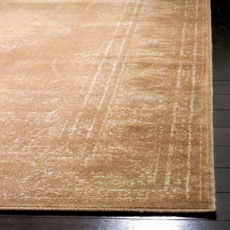 Hand-Knotted Taupe Viscose Transitional Rectangular Rug