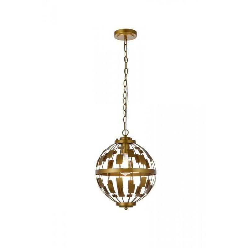 Brass Globe Indoor/Outdoor Pendant Light