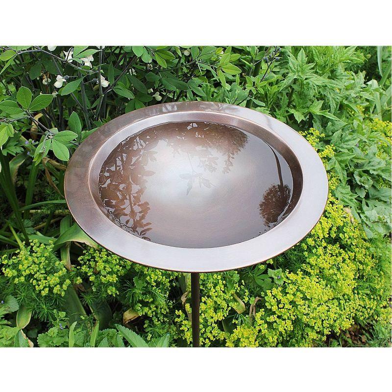 3" Classic II Birdbath with Stake Antique Copper - Achla Designs: Weather-Resistant, No Assembly, Outdoor Garden Decor