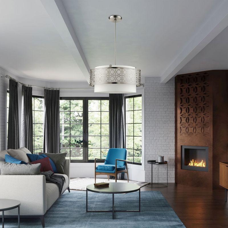 Livex Lighting Calinda 4 - Light Pendant in  Brushed Nickel