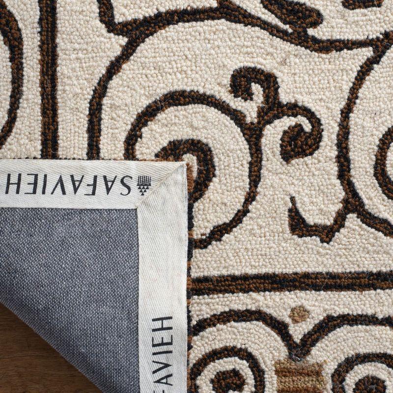 Chelsea HK11 Handmade Area Rug - 3'9"x5'9" - Ivory/Dark Brown - Safavieh