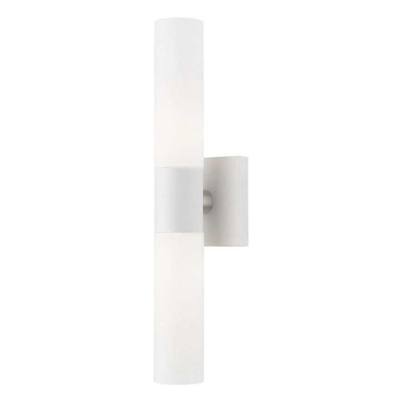 Livex Lighting Aero 2 - Light Vanity in  White/Brushed Nickel