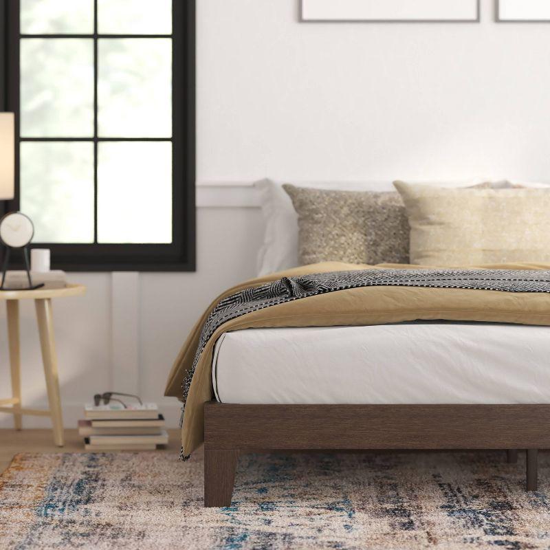 Amalia Solid Wooden Platform Bed with Wooden Support Slats - Taylor & Logan