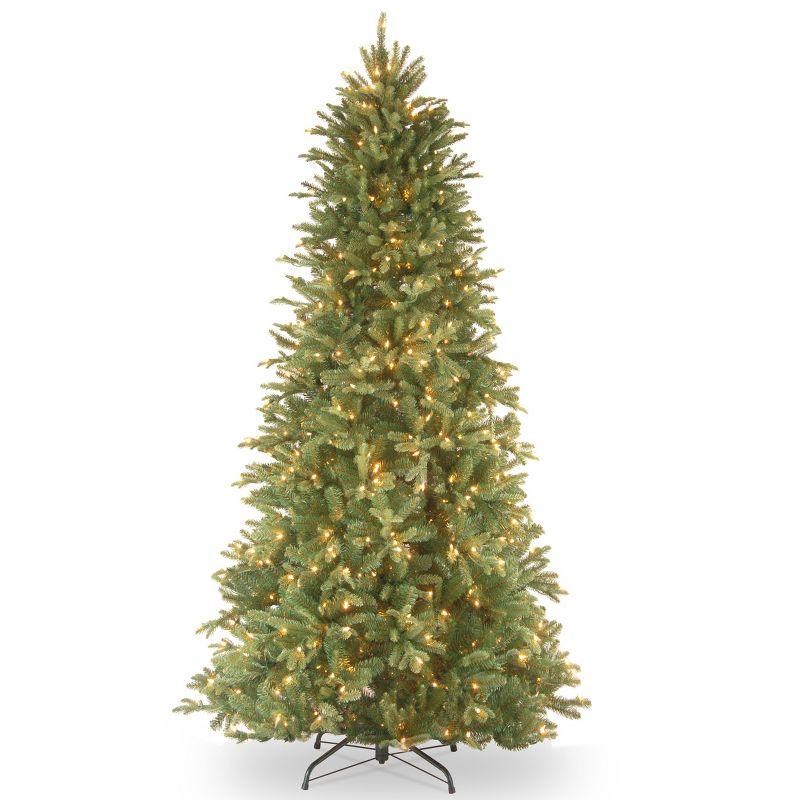 Prelit Slim Tiffany Fir Artificial Christmas Tree Clear Lights - National Tree Company