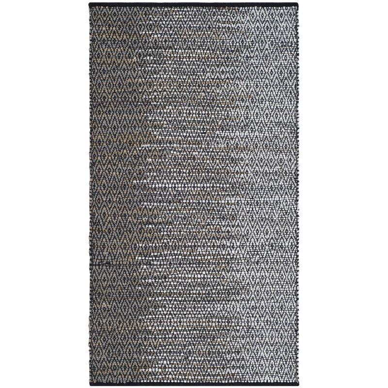 Vintage Leather VTL388 Hand Woven Indoor Accent Rug - Light Grey/Grey - 2'x3' - Safavieh