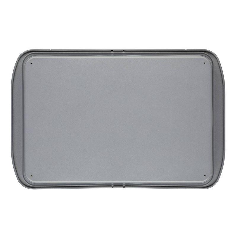 Gray Silicone Non-stick Rectangular Cake Pan with Lid, 9" x 13"