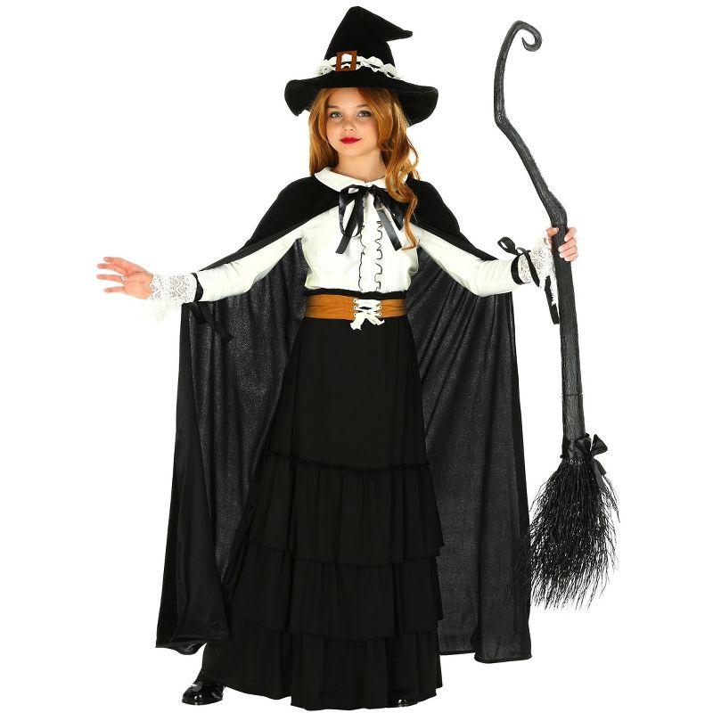 HalloweenCostumes.com X Large Girl Girl's Salem Witch Costume, Black/White