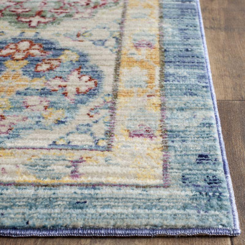 Valencia VAL111 Power Loomed Indoor Runner Rug - Blue/Multi - 2'3"x10' - Safavieh