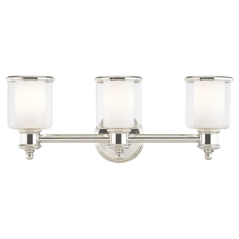 Livex Lighting Middlebush 3 - Light Vanity in  Polished Nickel