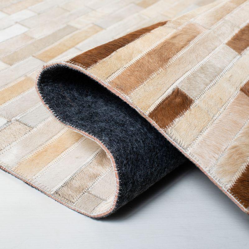 Studio Leather STL805 Hand Woven Indoor Runner Rug - Ivory/Brown - 2'3"x7' - Safavieh