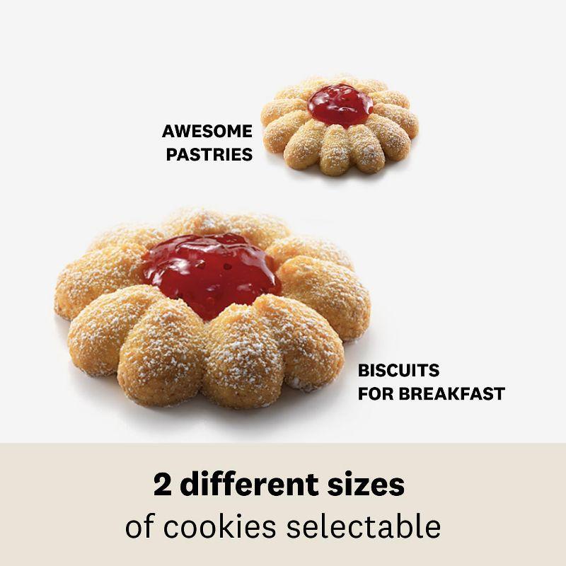 Marcato Atlas Biscuit Maker Press, Includes 20 Cookie Disc Shapes, Silver