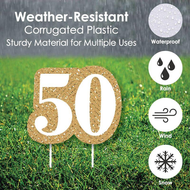Big Dot of Happiness We Still Do - 50th Wedding Anniversary - Yard Sign & Outdoor Lawn Decorations - Anniversary Party Yard Signs - Set of 8